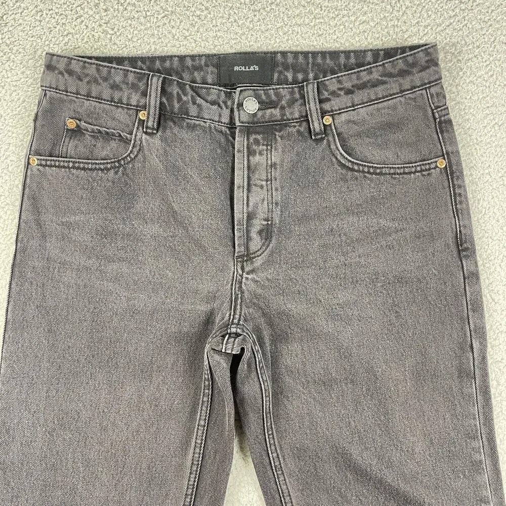Rolla's Jeans Womens 30x32 Black Straight Leg Vintage Inspired Australian Denim - Picture 2 of 10